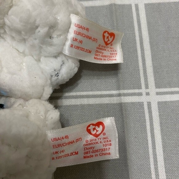 TY 2018 Dotty Cat Rainbow Sparkly Sequined Slippers USA (4-6) - Picture 4 of 6